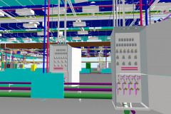 Model rozvodů TZB připravený v podrobnosti pro tvorbu výkazu výměr