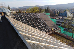 Z průběhu prací na nové střeše