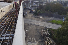 Betonáž pole nad koridorem a přilehlého pole uprostřed estakády probíhala v prosinci 2019