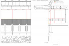 Detail zasklení vyhlídkového ochozu v 1. NP