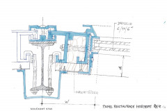 Nosný systém obvodového pláště v 2. NP (restaurace) – současný stav; horizontální řez