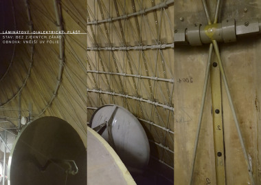 Laminátový dialektrický plášť je dle stavebně-technického průzkumu bez zjevných závad, obnovena bude vnější UV fólie