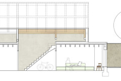 Podélný řez domem