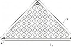 Perforovaná fasáda – kazeta 1 Montážní otvor pro kotvení kazet je součástí perforace plechu 2 Ocelová výztuha 3 Sklopený lem vytvoří kazetu o výšce 60 mm 4 Perforovaný hliníkový plech tl. 2 mm