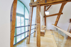 Vybrané prostory s výskytem vysoké vzdušné vlhkosti byly opláštěny speciálními deskami Glasroc H