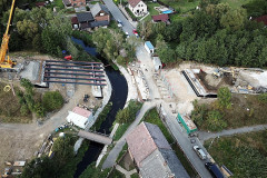 Osazování nosníků ocelové konstrukce Z průběhu betonáže