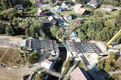 Osazování nosníků ocelové konstrukce Z průběhu betonáže