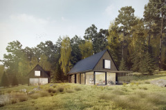 Český soběstačný dům stojí nedaleko Vyššího Brodu. Jeho autorem je architekt Vojtěch Lichý, se základní rozvahou technologií mu pomáhal Petr Pávek