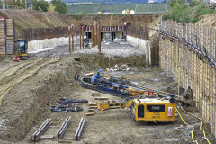 Novou trať staví sdružení frem Firesta-Fišer a Metrostav. Dokončena bude v roce 2022