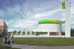 Návrh kostela na sídliště Lesná musel zohledit urbanismus tohoto místa. Přestože kostel nemůže svou velikostí konkurovat okolním panelovým domům, vytváří dominantu jiné úrovně.