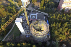 Příprava bednění kopule