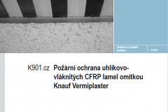 Pro ochranu karbonových lamel Vermiplasterem byl vydán technický list K 901.cz a vystaveno Požárně klasifi kační osvědčení.