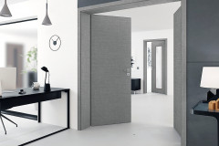 Interiérové dveře FUTURE s unikátní texturou lněné tkaniny