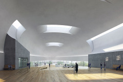 Řešení foyer, která se otevírají výhledům na město a do přilehlého parku