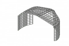Schéma kovové konstrukce novostavby